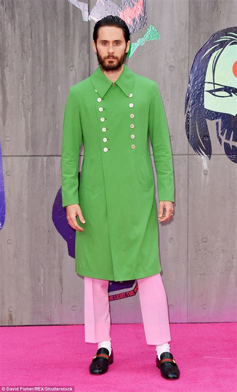 jared leto green gucci coat